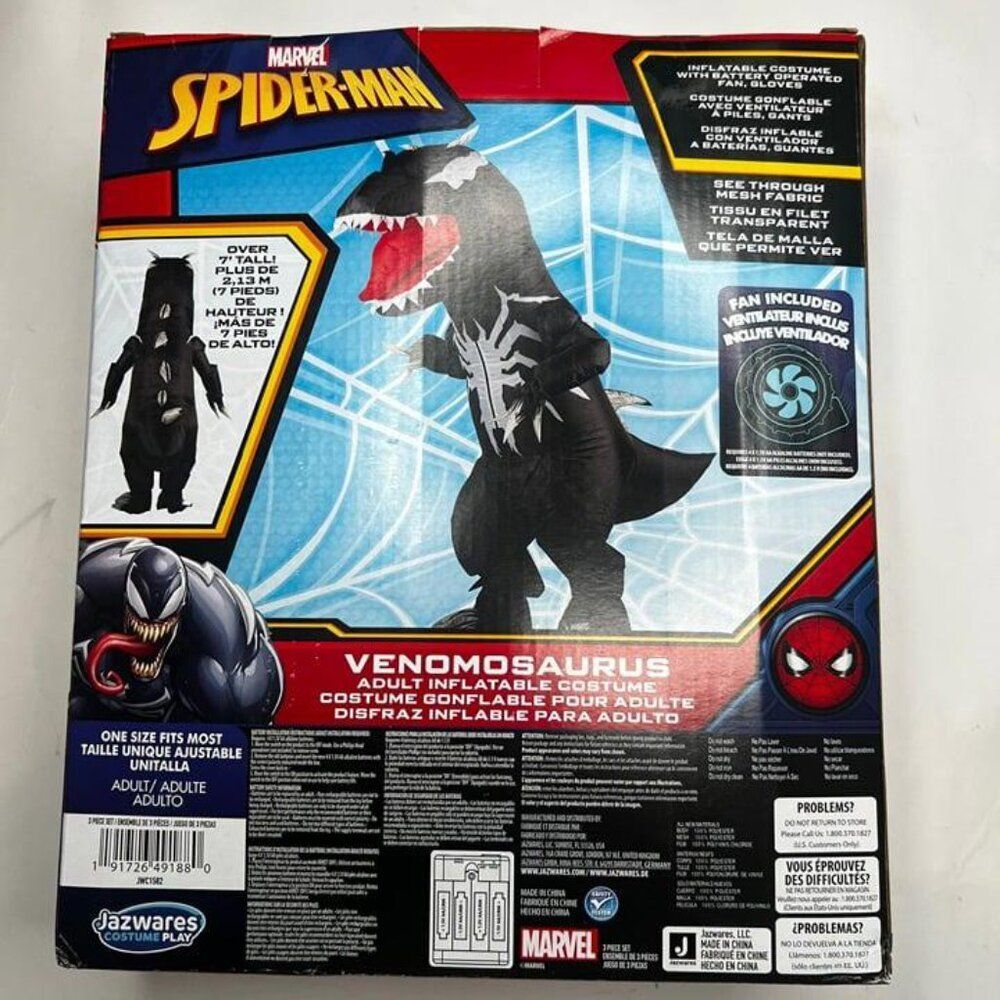 Marvel Venomosaurus Inflatable Adult Costume – Halloween Outfit New - Picture 2 of 2